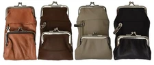 Genuine Leather Cigarette Lighter Holder Zip Coin Carrying Case