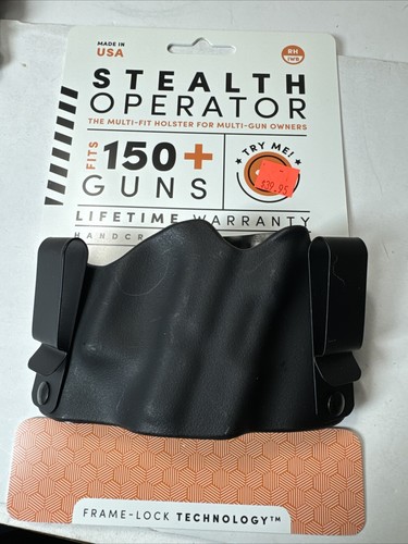 Stealth Operator Compact IWB Inside Waistband Pistol Holster Black Right Handed - Picture 1 of 4