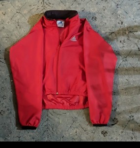 red adidas windbreaker