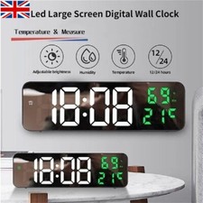 16'' Temperature Date Display Electronic Large Jumbo LED Digital Wall Clock UK