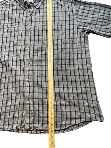 Carhartt Flannel Plaid Button Down Shirt Relaxed Fit Stretch Mens Size 2XL - Picture 7 of 7