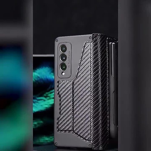 Cartera Funda de Cuero Abatible para Samsung Galaxy Z Plegable 4/Pliegue 3/Pliegue 2 Ranura para Tarjeta - Vídeo 1 de 1