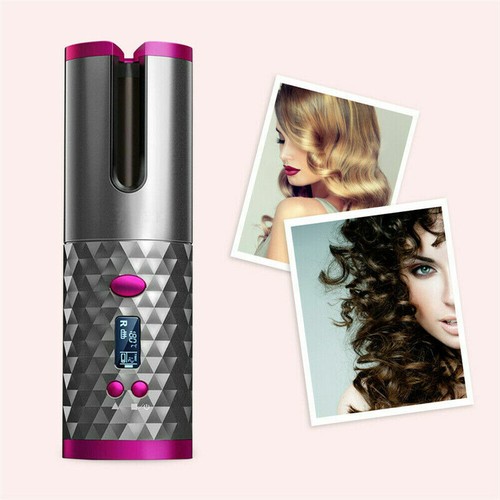 Portable Electric Hair Curler Ceramic Cordless Auto Rotating Waver Curling Iron - Bild 23 von 32