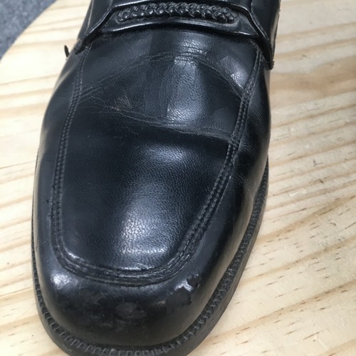 FLS Florsheim Shoes Mens 10.5 3E Penny Loafers Black Leather Casual Moc Toe - Picture 11 of 17