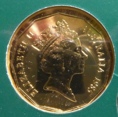 1985 Australian Fifty cent 50c coin - Coat of Arms COA - UNC ex mint set - Picture 2 of 2