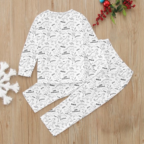 Kid DIY Hand Painted Homewear Set Boy Girl Funny Colouring Holiday Pajama Sets - Picture 10 of 20