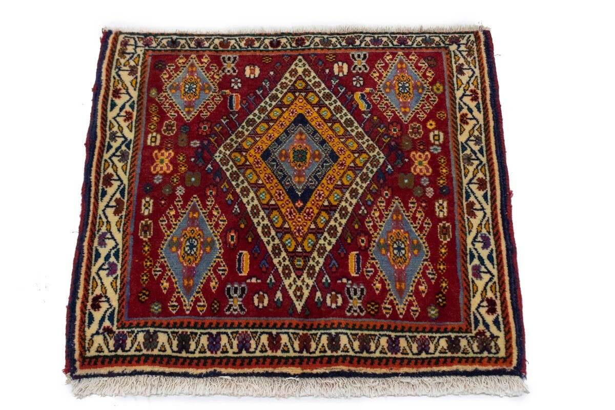Small Square Handmade Vintage 2X2 Tribal Oriental Area Rug Kitchen Wool Carpet Tanie zapasy