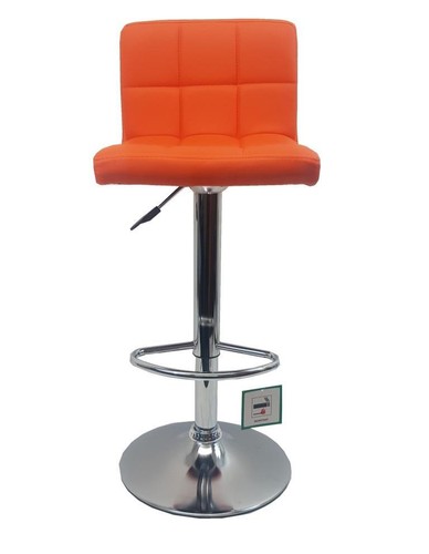 3 Modena Bar Stools, Black , Grey, Silver, Pink, Yellow, Orange Faux Leather - Picture 58 of 64