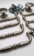 10 Pc. Satin Nickel Brushed Nickel Kitchen/ Bathroom Cabinet knobs pulls