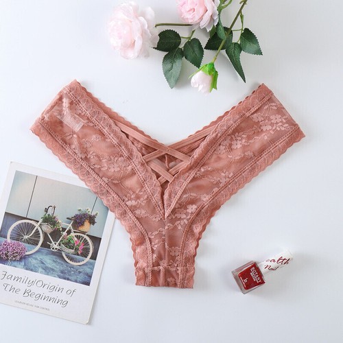 5 Pcs Lot Sexy Womens See Through Lace Panties High Leg Thong G string Underwear - Bild 14 von 20