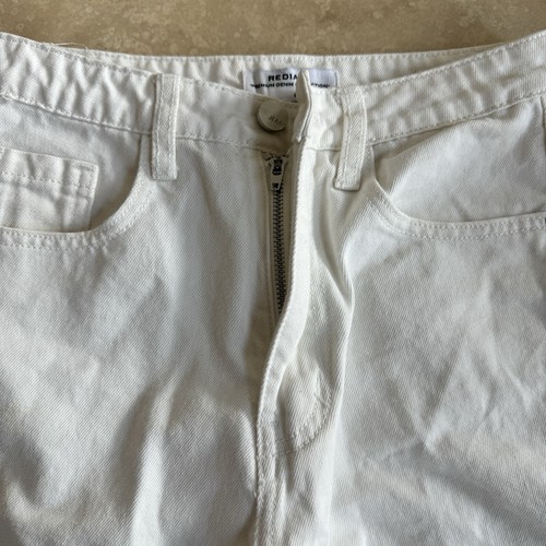 Jeans donna denim bianco Redial taglia US 4 vita alta gamba affusolata - Foto 9 di 15
