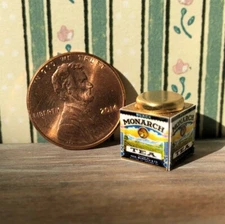 Dollhouse miniatures Beverage 1:12 Monarch Black Tea Tin NEW