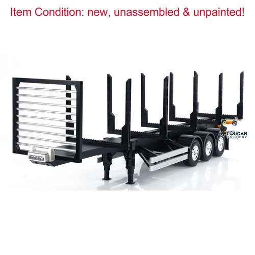 1/14 TOUCANRC RC Model 3Axle Timber Truck Pole Tractor Flatbed KIT Semi Trailer - Picture 5 of 18