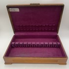 Wood Flatware Chest Silverware Anti-Tarnish Flatware Prestige Burgundy Inside
