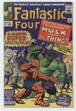 Fantastic Four 25 Marvel 1964 VG Hulk Vs Thing Avengers 2nd Captain America