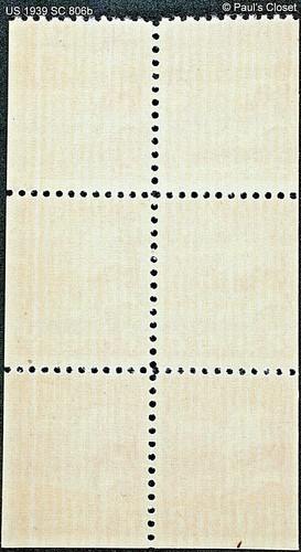 US ADAMS 2¢ BOOKLET PANE OF 6 MINT NEVER HINGED ORIGINAL GUM SC 806b VFINE - Picture 2 of 2