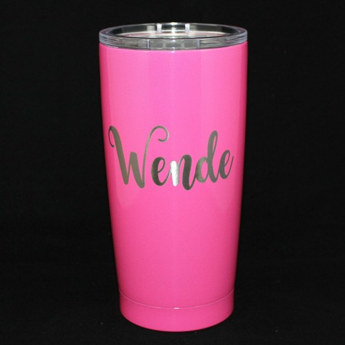 Vaso recubierto de polvo personalizado con nombre grabado con láser - fuente divertida y elegante - Imagen 2 de 11