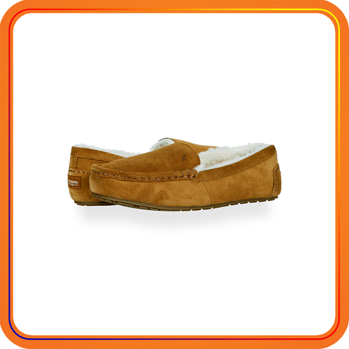Koolaburra UGG Mädchen Wildleder Fell gefüttert Mokassin Hausschuhe Slipper Kastanie Gr. 2