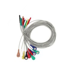 Safety ECG EKG Holter Cable 10 Leads Wires DIN 1.5mm Connector
