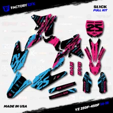 Pink & Blue Slick Graphic Kit fits Yamaha YZ250F YZ450F 14-16 YZF 250 450