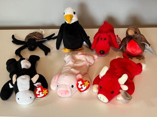 TY Beanie Baby Babies -  Daisy, Squealer, Snort, Spinner, Badly, Rover & Early - Picture 1 of 24