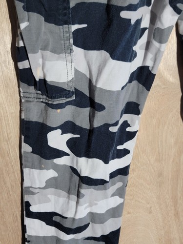 abercrombie kids jogger pull on size 15/16 tapered cargo pockets camo gray black - Picture 15 of 18