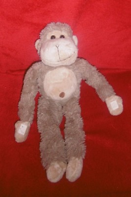Doudou Peluche Singe Beige Creme Nombril Marron Marque Inconnue 35 Cm Ebay