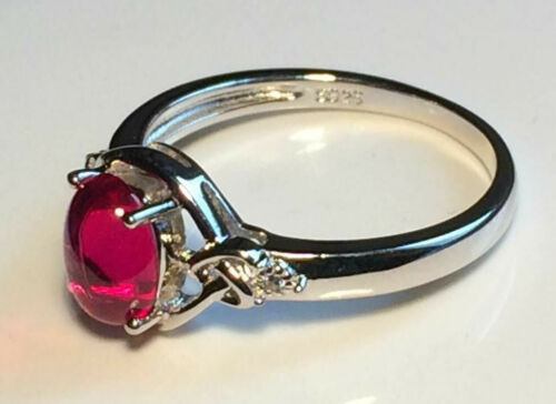 Red Ruby & Blue Spinel Solid Sterling Silver Quality Earrings 6mm Round Stones - Picture 3 of 13