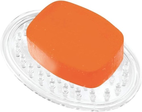 iDesign Plastic Soap Saver, Holder Tray for Bathroom Counter, Shower, Kitchen - Picture 2 of 4