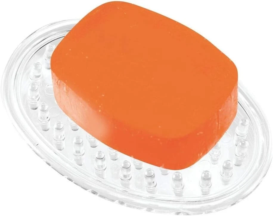 Ahorrador de jabón de plástico iDesign, bandeja de soporte para mostrador de baño, ducha, cocina Foto 2 de 4