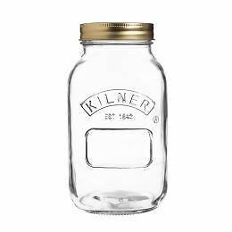 12 Kilner Preserve Jar 1L Screw Lid Jam Chutney Pickle Glass Honey Pot Storage - Picture 1 of 1