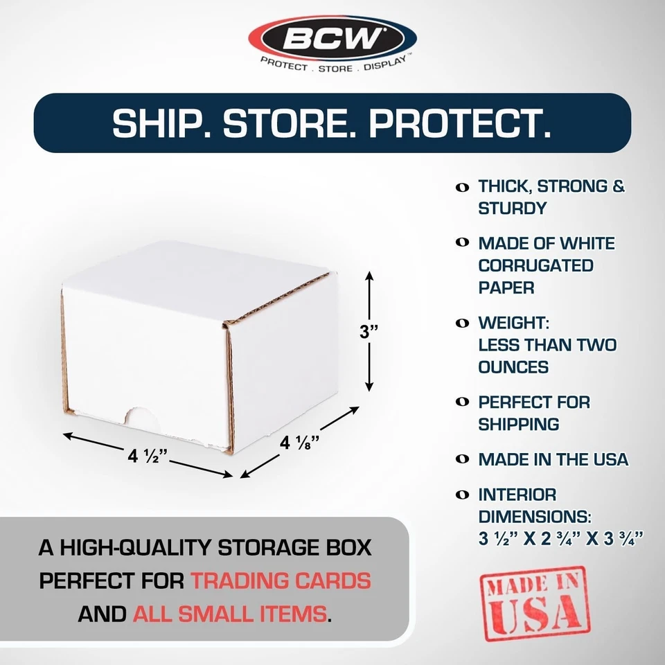 5 BCW 200 Ct Cardboard Card Boxes Sports / Game Deck Storage Coin Slab Shipping - Image 4 of 4