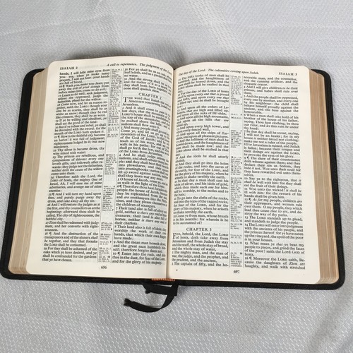Vtg Holy Bible KJV Cambridge Black Morroco Leather Red Letter Concordance - Picture 14 of 22