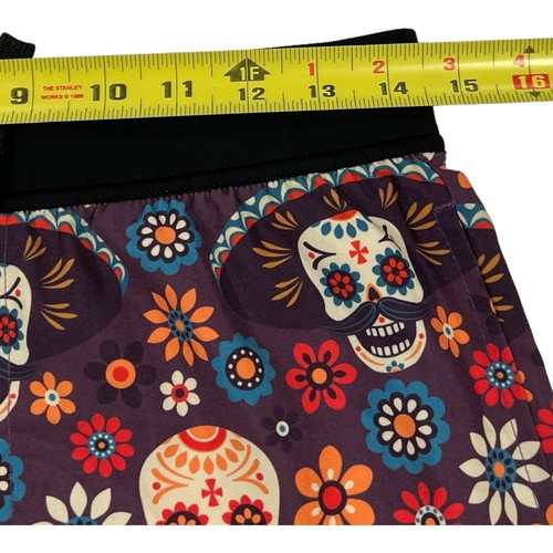 Tachuntfish Men's Small Day of the Dead Drawstring Shorts Stretch Athletic - Picture 4 of 11