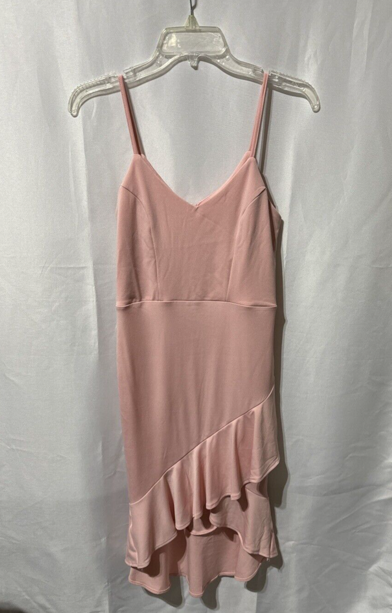 pink spaghetti strap ruffle dress Pink Spaghetti Strap Bow-Back Ruffle Maxi Dress Modsele