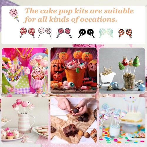 300 PCS Cake Pop Sticks and Wrappers Kit Including 100ct 4-inch Papery Lollip... - Picture 6 of 6