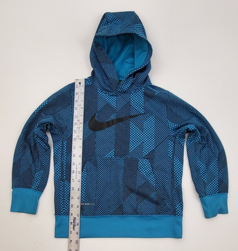 Nike Boys Therma-Fit Pullover Hoodie Sweatshirt Blue Size Youth Small - Picture 4 of 5