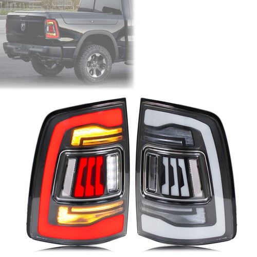LED Tail Lights for Dodge Ram 2009-2018 4th Gen 1500 Clear Rear Lamps Assembly - Picture 1 of 5