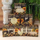 Lot of 6 Farm Animal Blocks Distressed Blossom Bucket Prim Country 3 x 3 NWT