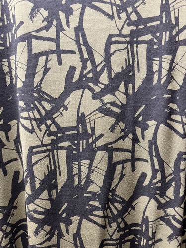 Truth Style Olive Black Abstract Print Dress 3/4 Sleeve Womens Petite Medium New - Picture 2 of 9