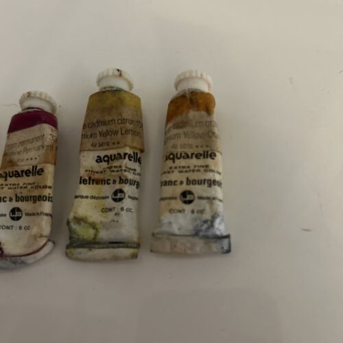 Vintage Lefranc & Bourgeois Artist Water Color Professional Aquarelle Soft Open - Picture 3 of 4