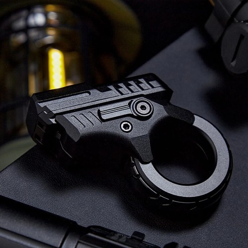 Zoom EDC Flip Pushing Slider Gun Fidget Spinner Push card Ratchet Fingertip Toy - Picture 22 of 24