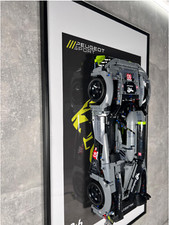 LEGO Art Wall Holder Frame 80x50 cm. LEGO Technic Peugeot 9X8 24H Le Mans 42156