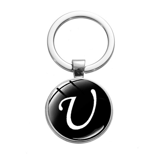 A-Z Alphabet Letter Initial Keyring Keychain Alloy Car Key Ring Chain Bag Charms - Picture 33 of 38