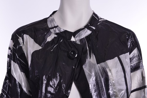 BLACKY DRESS Gr. 36 schwarz grau SEIDE  - Bild 3 von 9