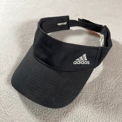 Adidas Golf Visor Mens Adjustable Hat Black Strap Back Tennis One Size