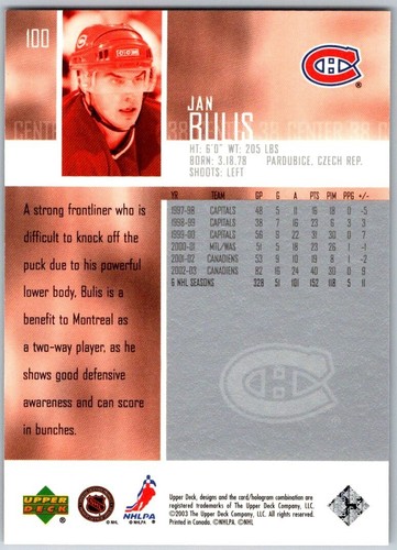 2003-04 Upper Deck UD Hockey Base Cards (1-200) - U-Pick From List - Picture 199 of 399