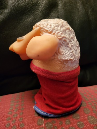 Lamb Chop Hand Puppet Vintage 1960 Tarcher Shari Lewis Toy Vinyl Rubber Head - Picture 7 of 9