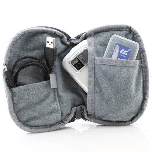 Small Multi-Purpose Travel Pouch with Zipper & Storage Pockets + Cleaning Cloth - Picture 4 of 7