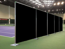 QUICK BACKDROP KIT 8 FT HIGH x 10 FT - 50 FT WIDE PIPE WITH DRAPE BLACK DRAPES